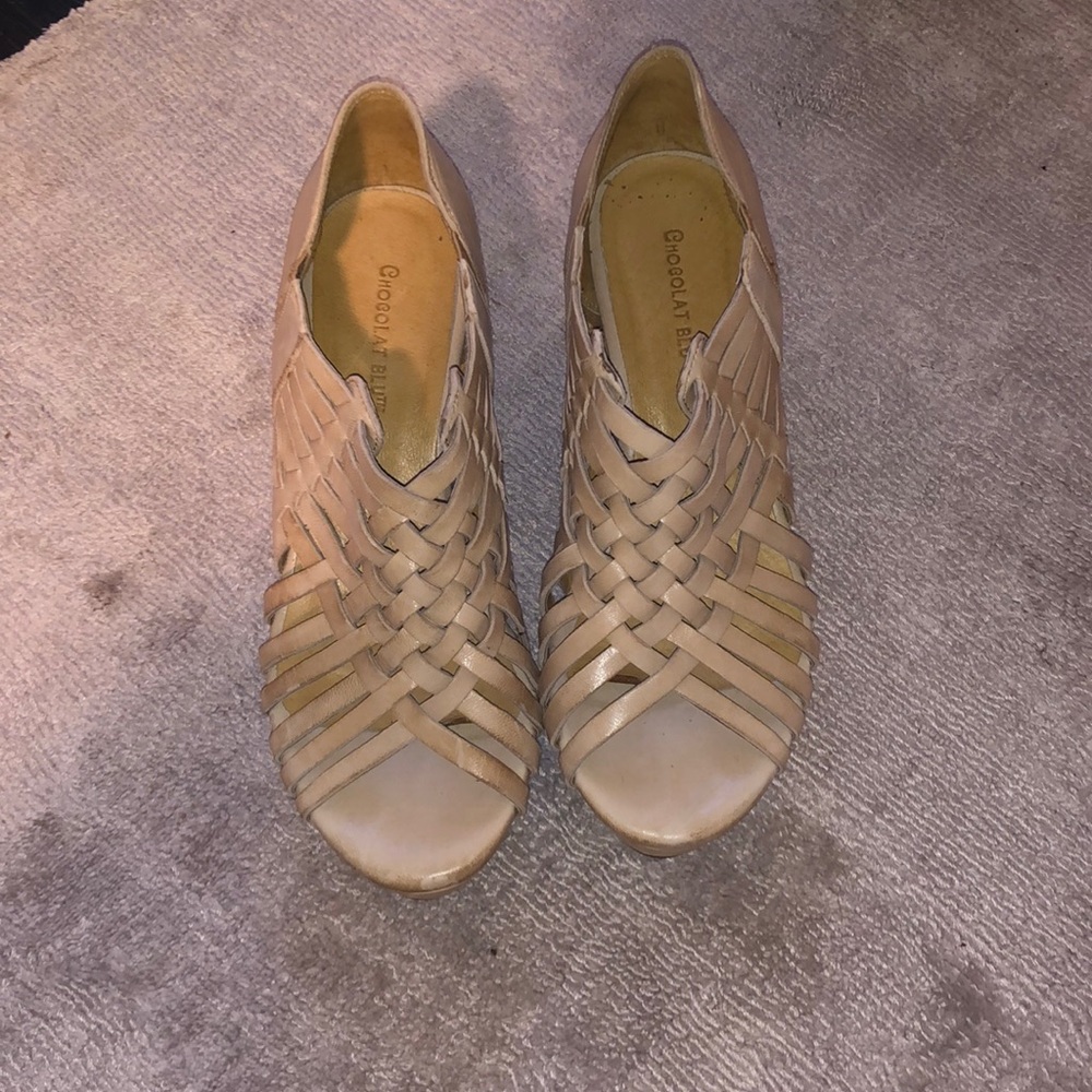 Chocolat Blu woven wedges